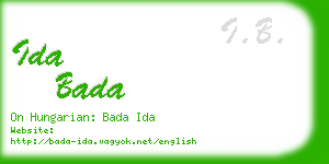 ida bada business card